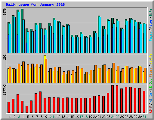 Daily usage for January 2026