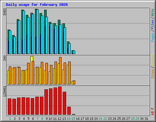 Daily usage for February 2026